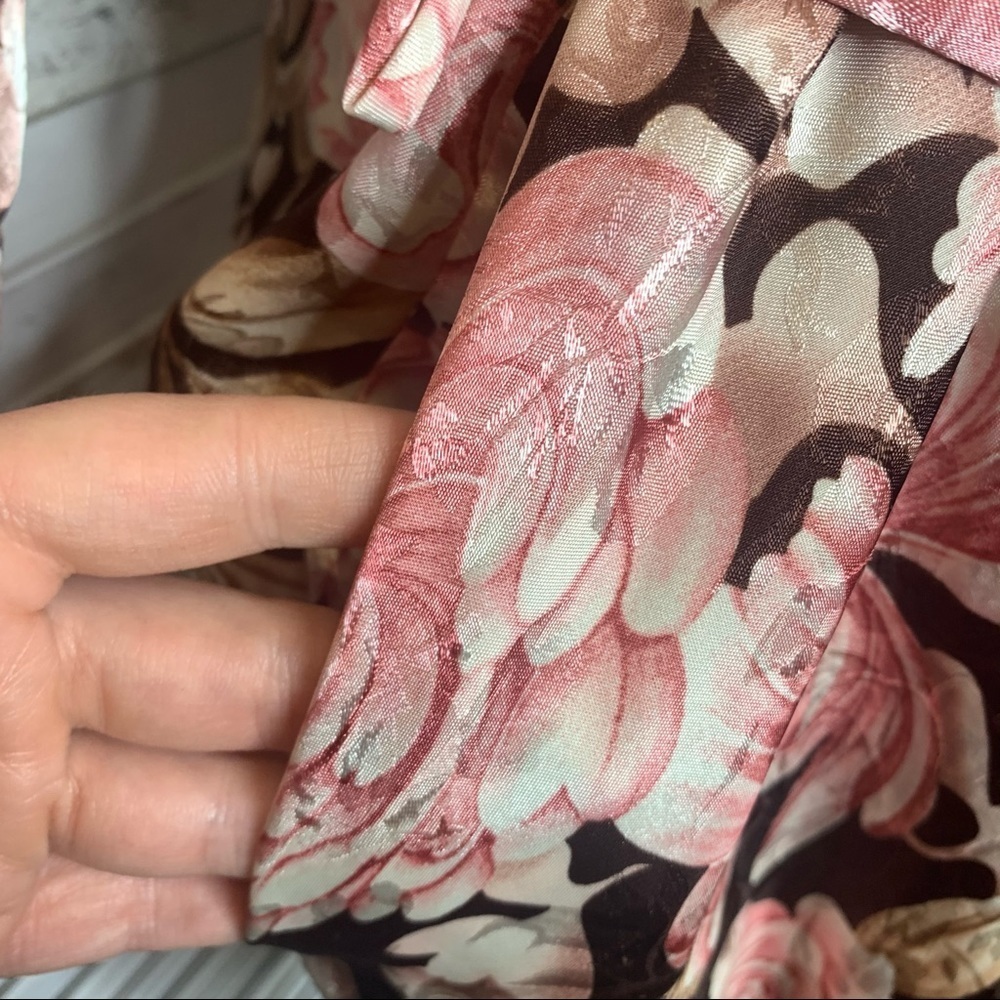 VINTAGE INNER MOST satin floral robe house coat M - Picture 5 of 16